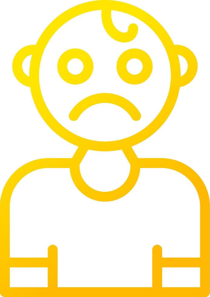 Sad Baby Creative Icon Design vector