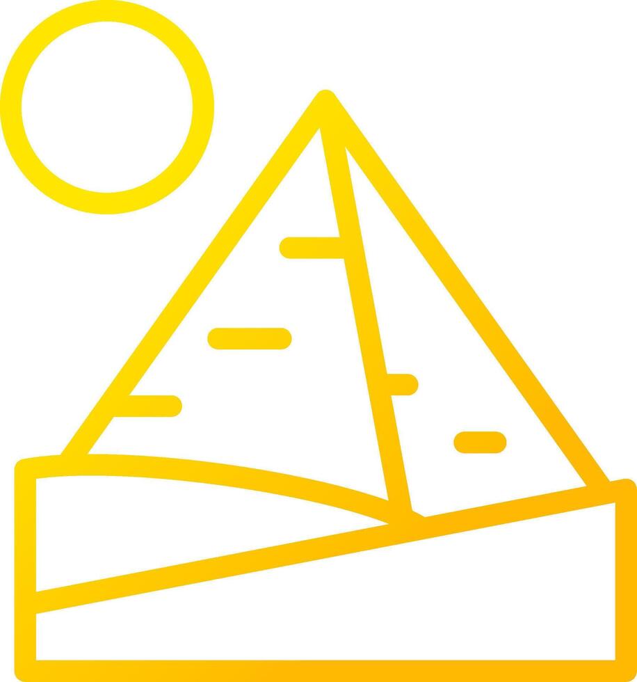 Pyramid Landscape Creative Icon Design vector