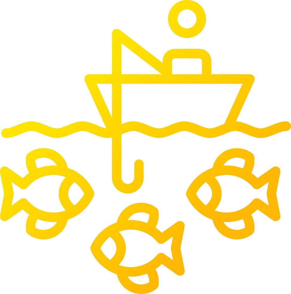 Boat Fishing Creative Icon Design vector