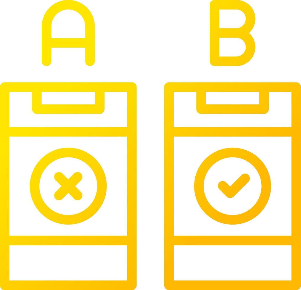 AB Testing Creative Icon Design vector