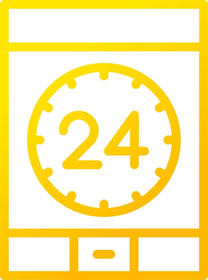 24 Hour Service Creative Icon Design vector