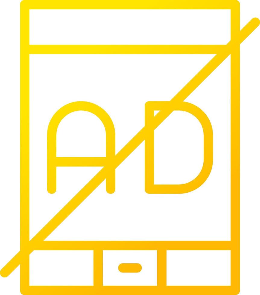 No Ad Creative Icon Design vector