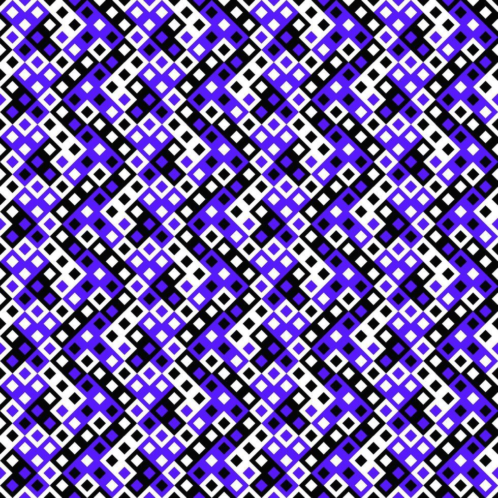 Seamless random abstract diagonal three color square pattern background - repetitive vector design