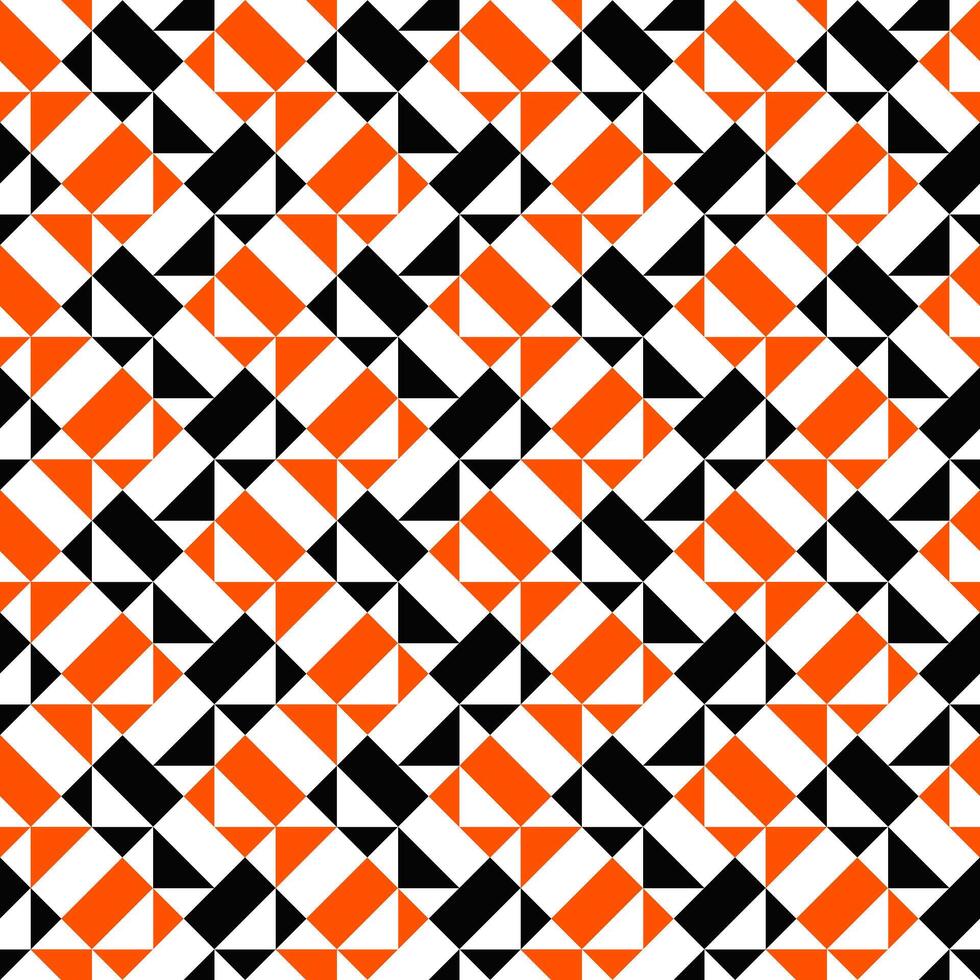 Random geometric threetone pattern background - repeating seamless vector graphic design