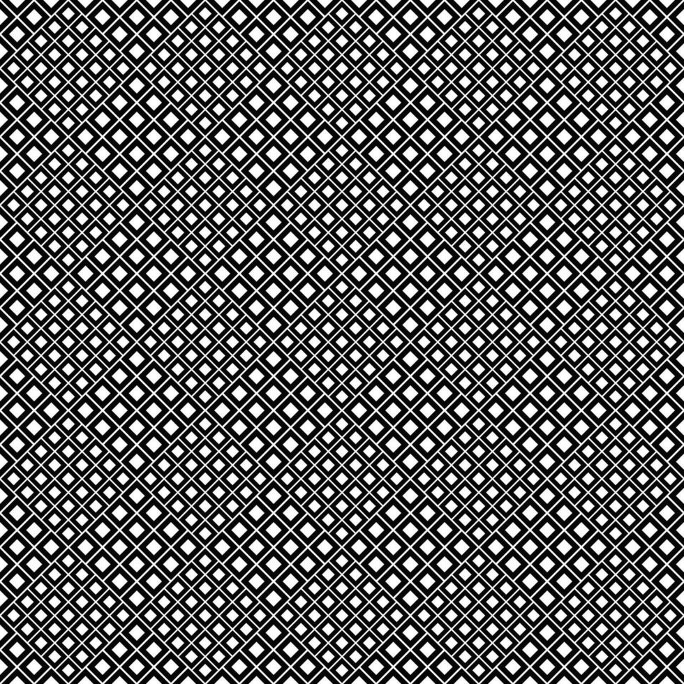 Geometrical black and white square pattern background - abstract monochrome vector illustration from diagonal squares