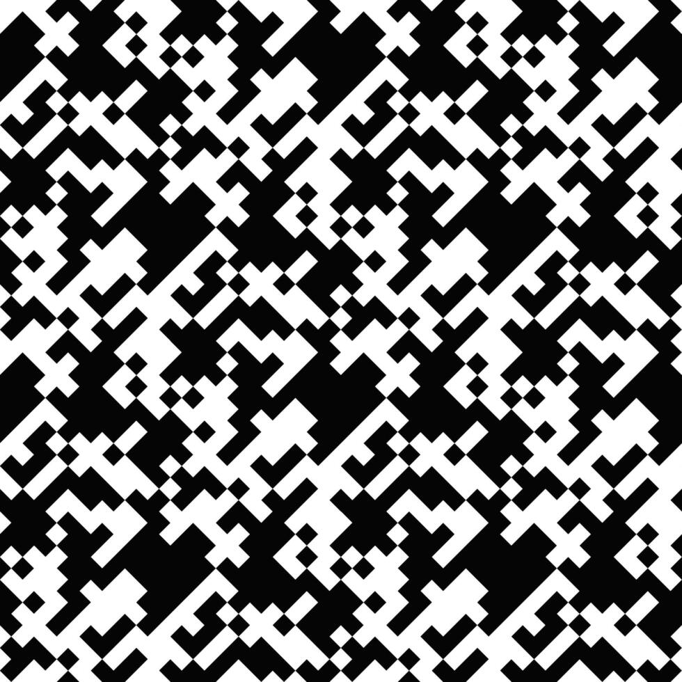 Black and white geometrical pattern background - seamless vector graphic design