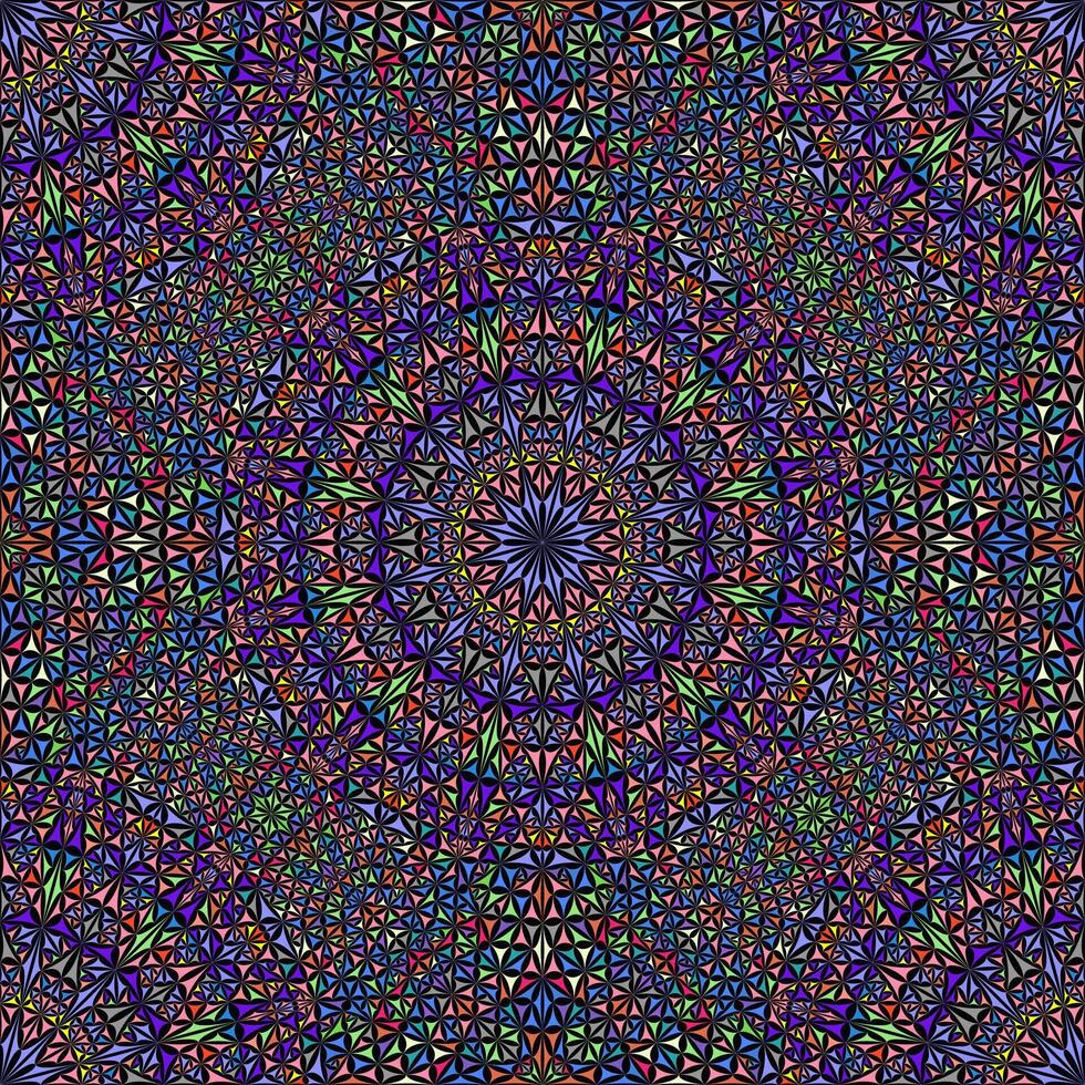 Abstract oriental multicolored seamless mandala mosaic ornament pattern background design - multicolor vector art graphic