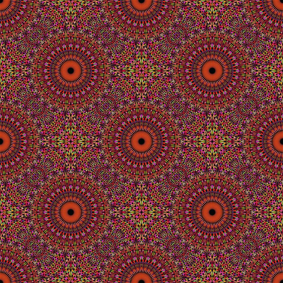 Abstract geometrical gemstone mandala mosaic pattern design background - elegant floral oriental bohemian colorful vector art illustration