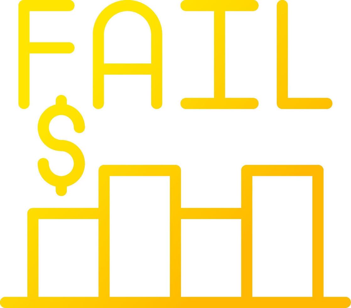 Business Fail Creative Icon Design vector