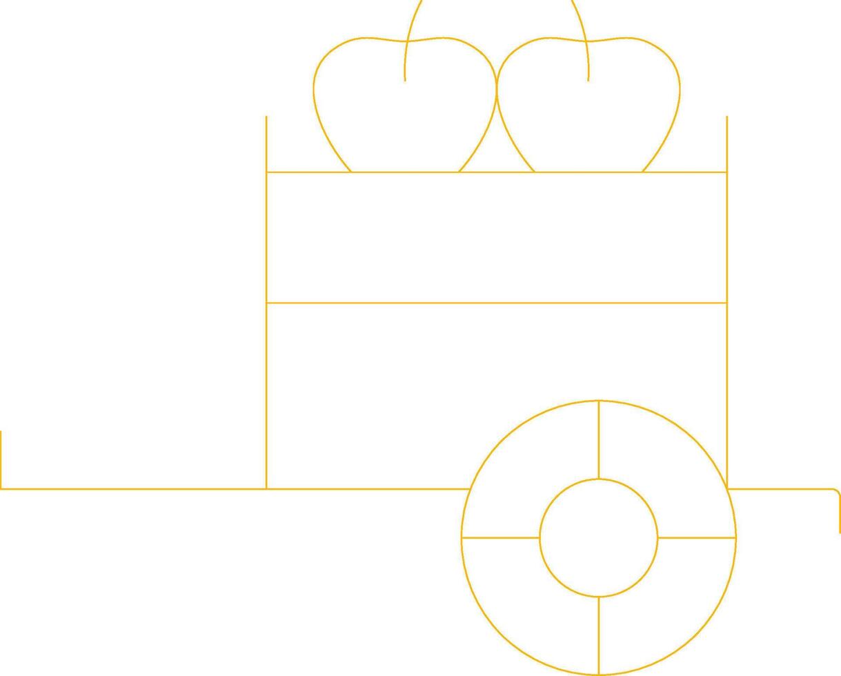 Fruta carro creativo icono diseño vector