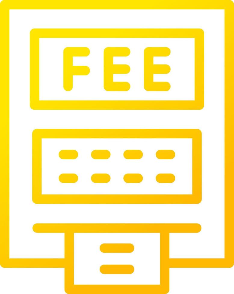 ATM Fees Creative Icon Design vector