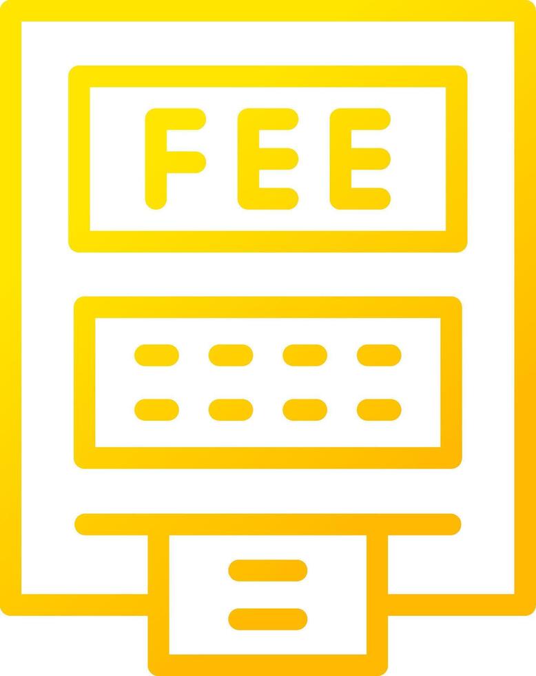 ATM Fees Creative Icon Design vector