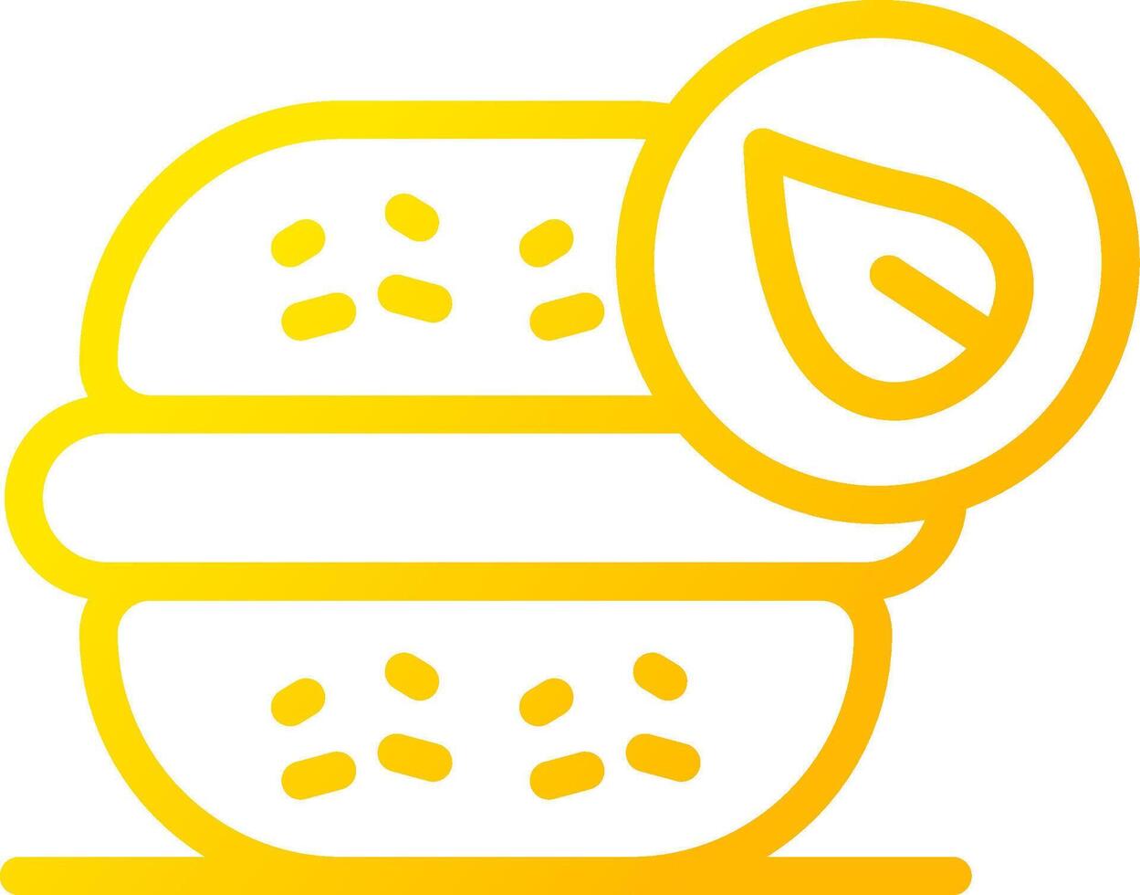 Vegan Burger Creative Icon Design vector