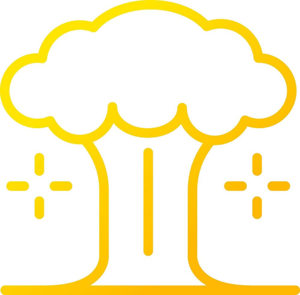 Nuclear Explosion Creative Icon Design vector