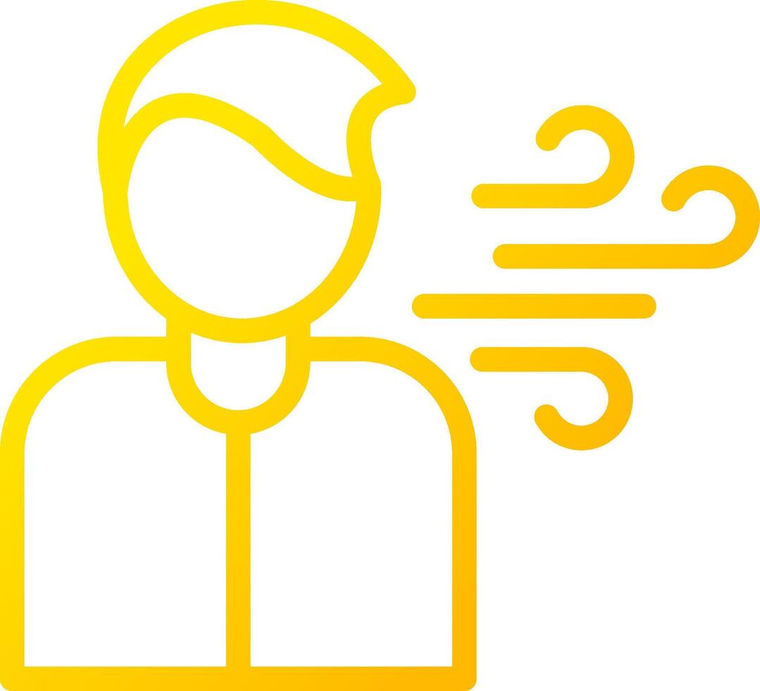 Shortness of Breath Creative Icon Design vector