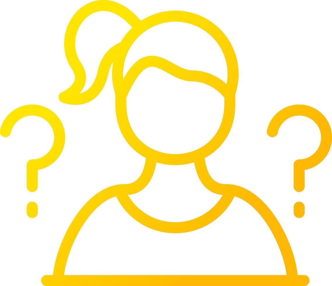 Confused Creative Icon Design vector