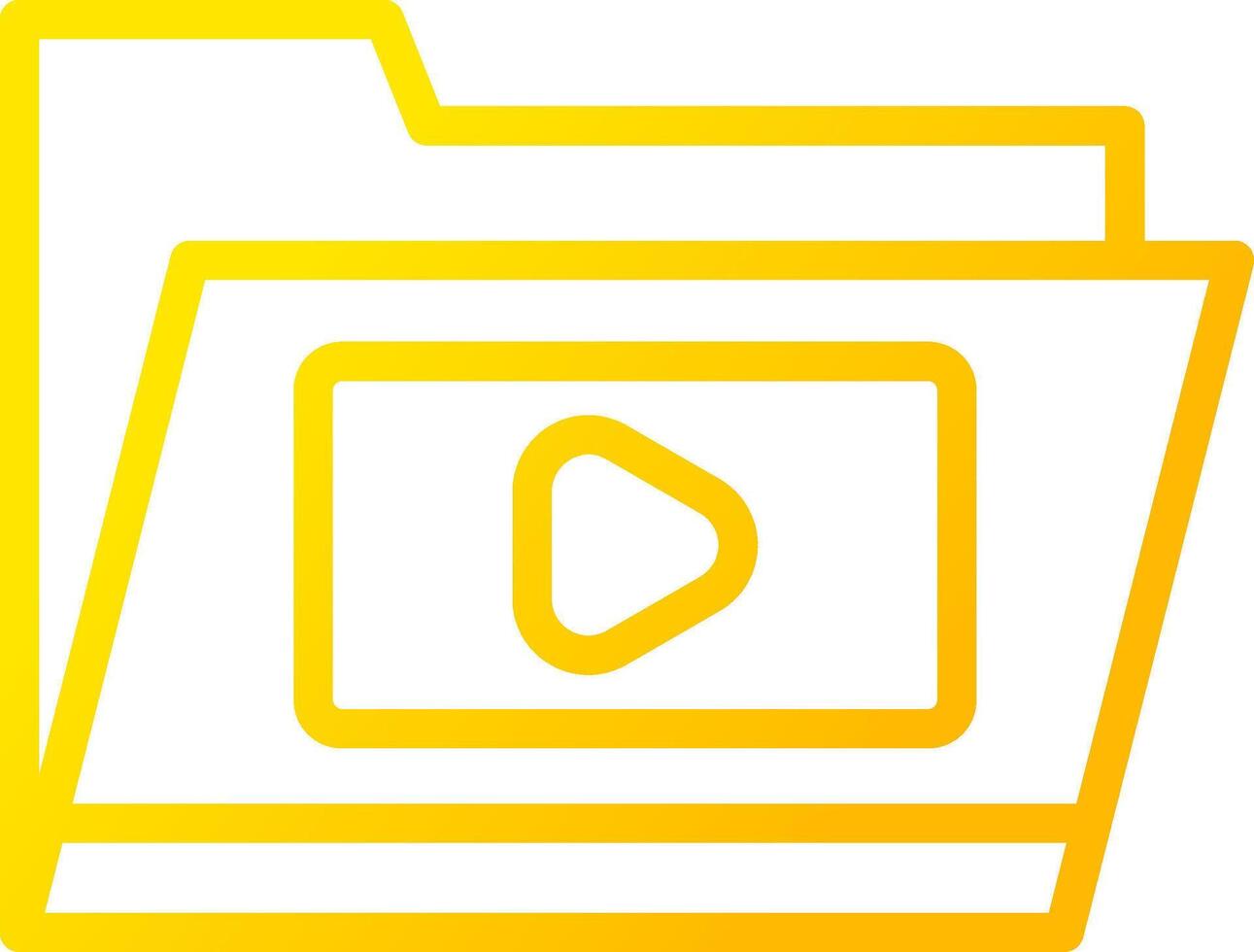 Video Folder Creative Icon Design vector