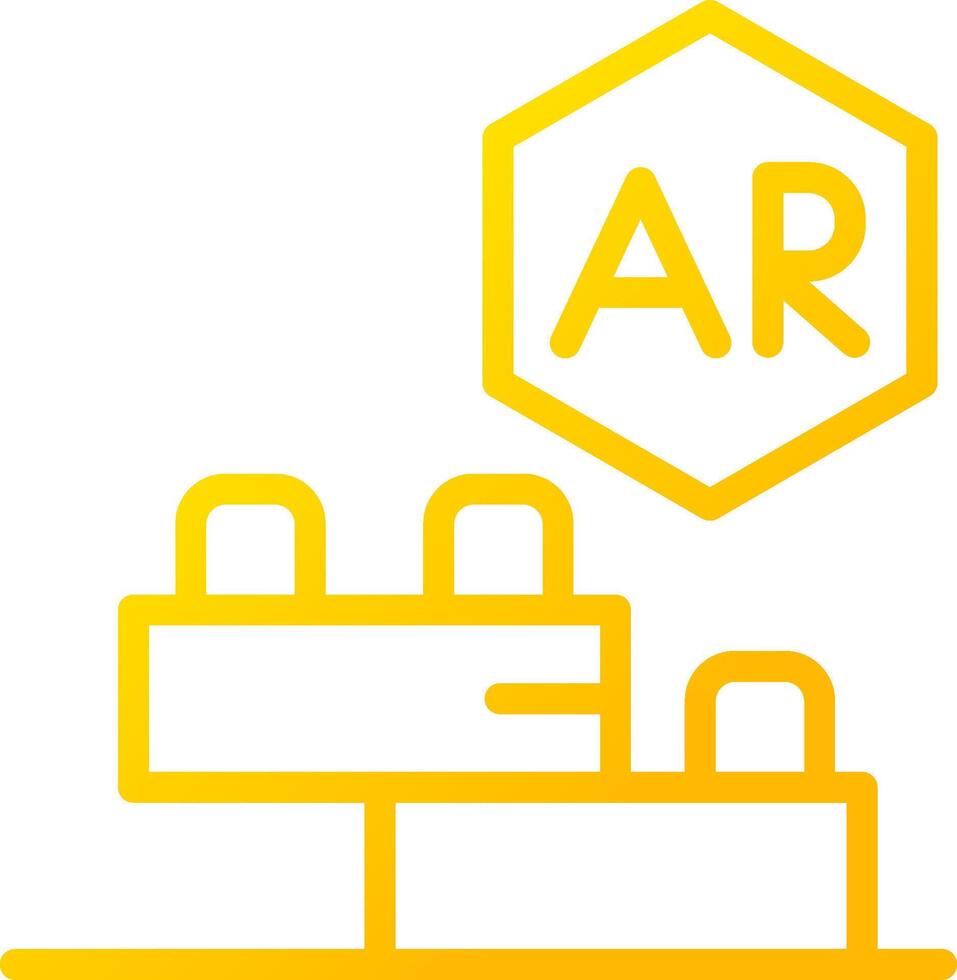 Ar Building Blocks Creative Icon Design vector