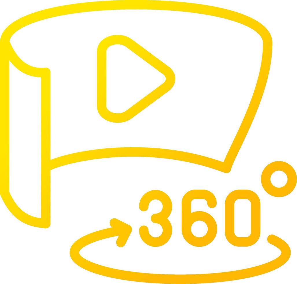 360 Degree Video Creative Icon Design vector