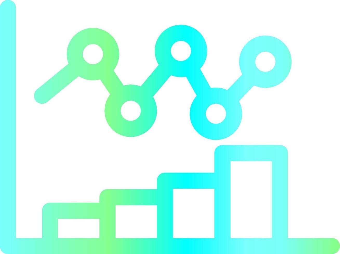 Bar Chart Creative Icon Design vector
