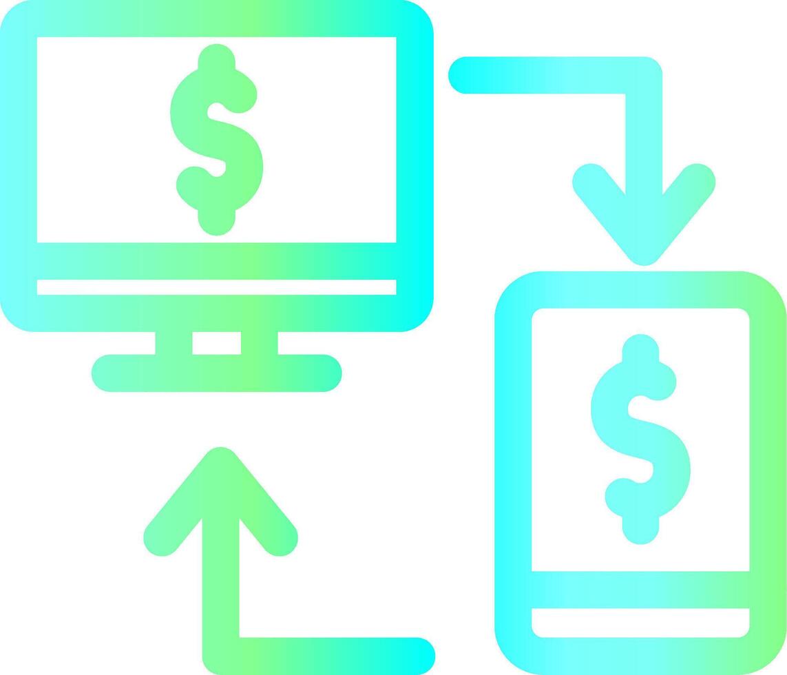 Online Transfer Creative Icon Design vector