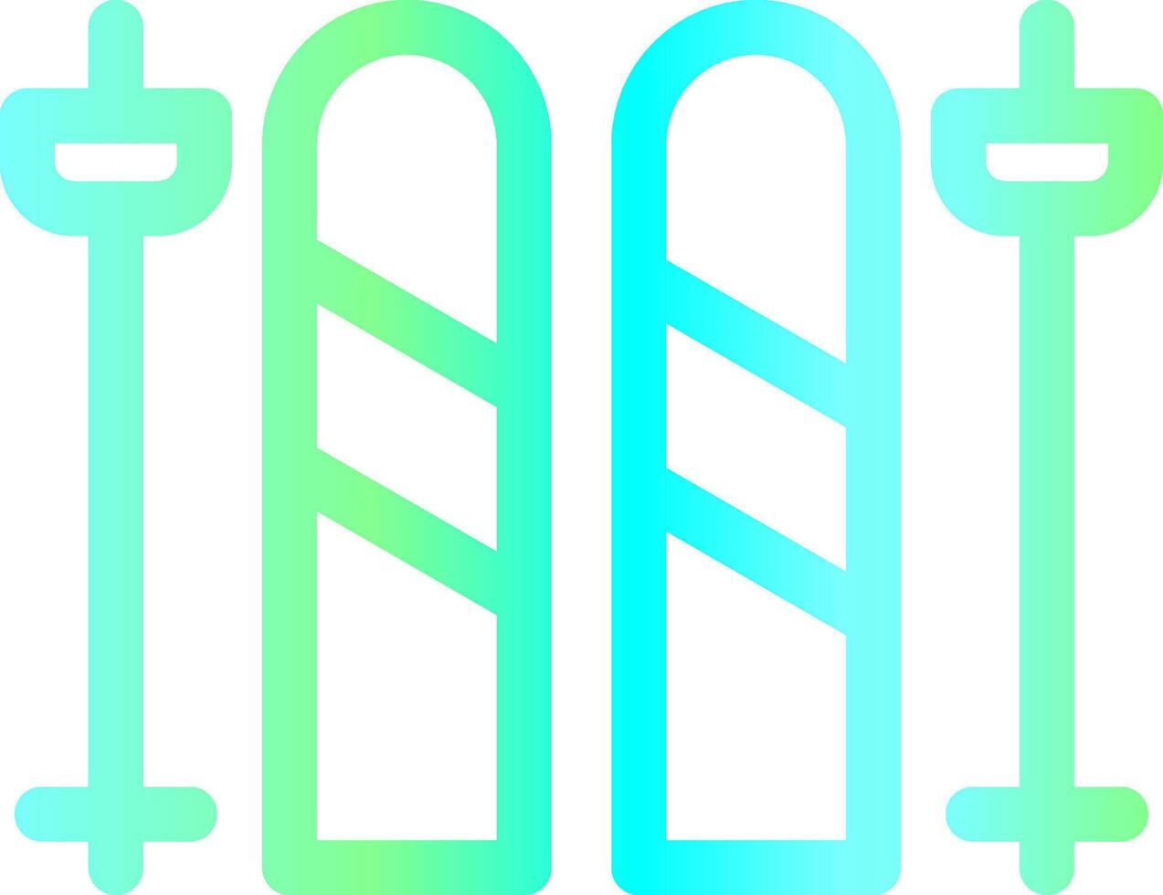 Skis Creative Icon Design vector