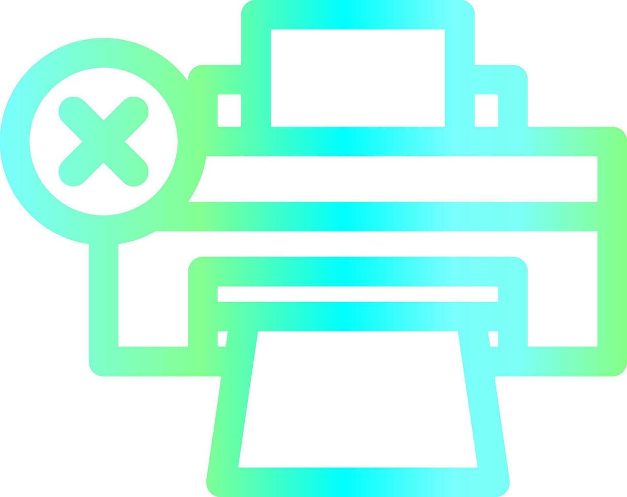 Printer Error Creative Icon Design vector
