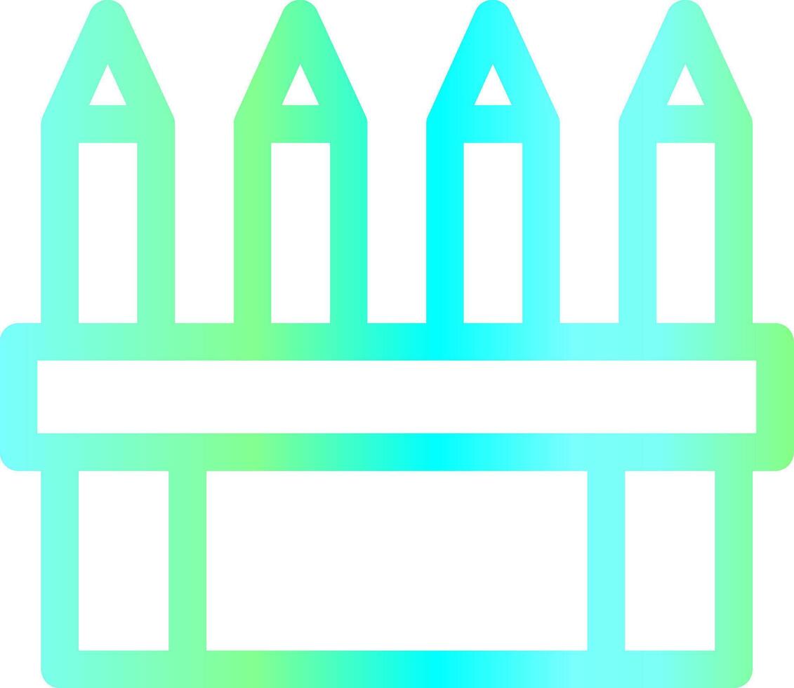 Color Pencil Creative Icon Design vector