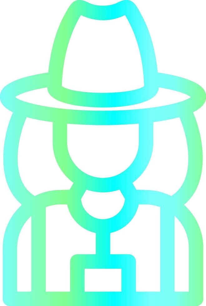 Lady Farmer Creative Icon Design vector