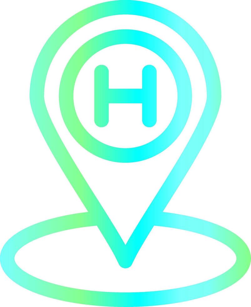Helipad Creative Icon Design vector