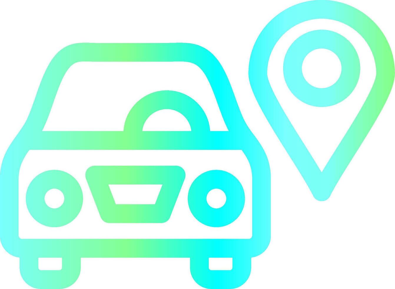 Car Location Creative Icon Design vector