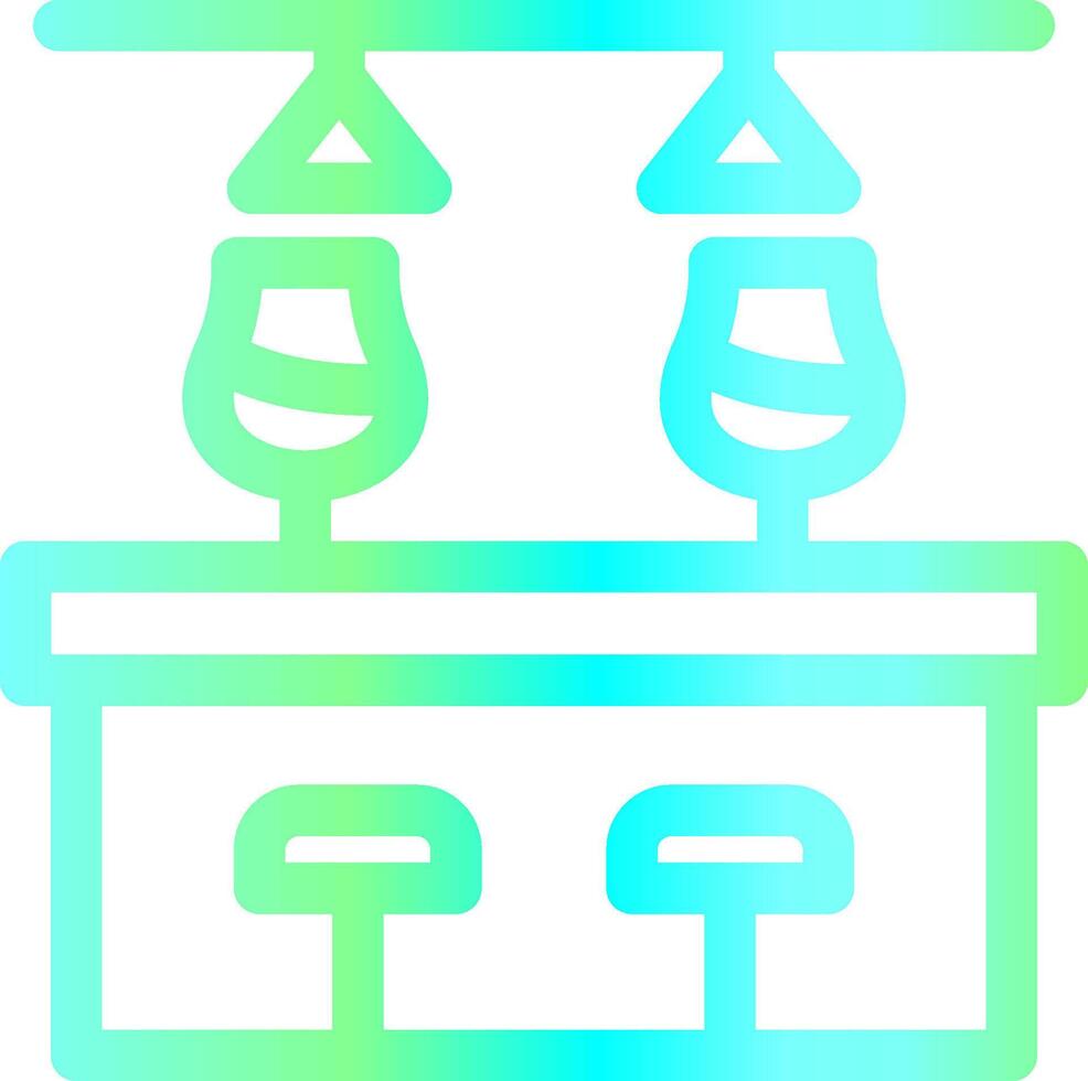 Bar Counter Creative Icon Design vector