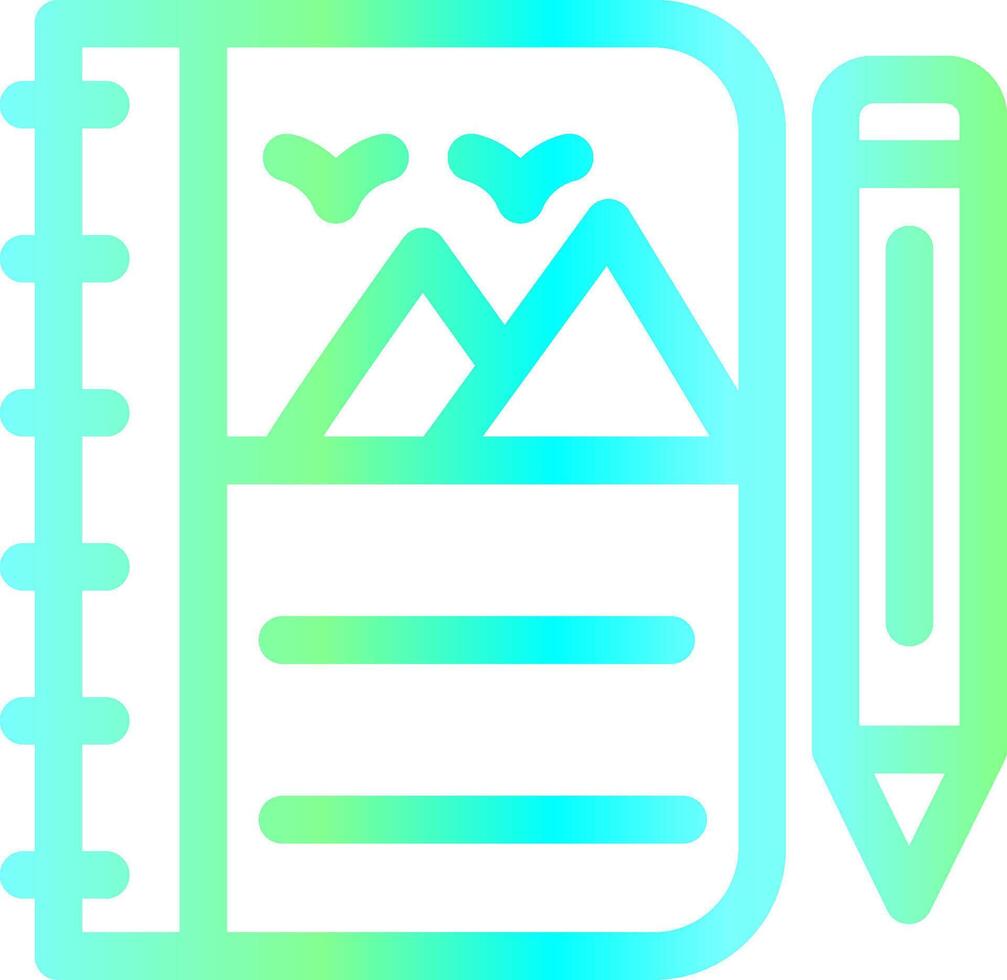 diseño de icono creativo de cuaderno de bocetos vector