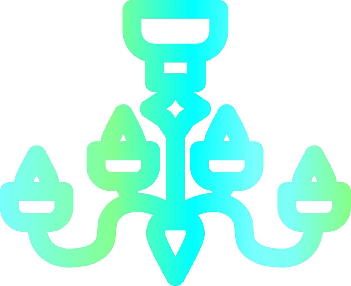 Chandelier Creative Icon Design vector