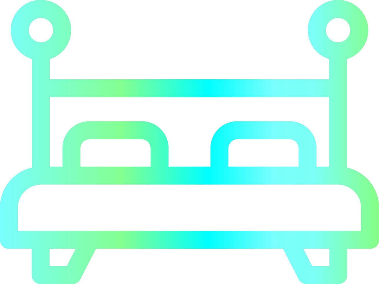 Double Bed Creative Icon Design vector