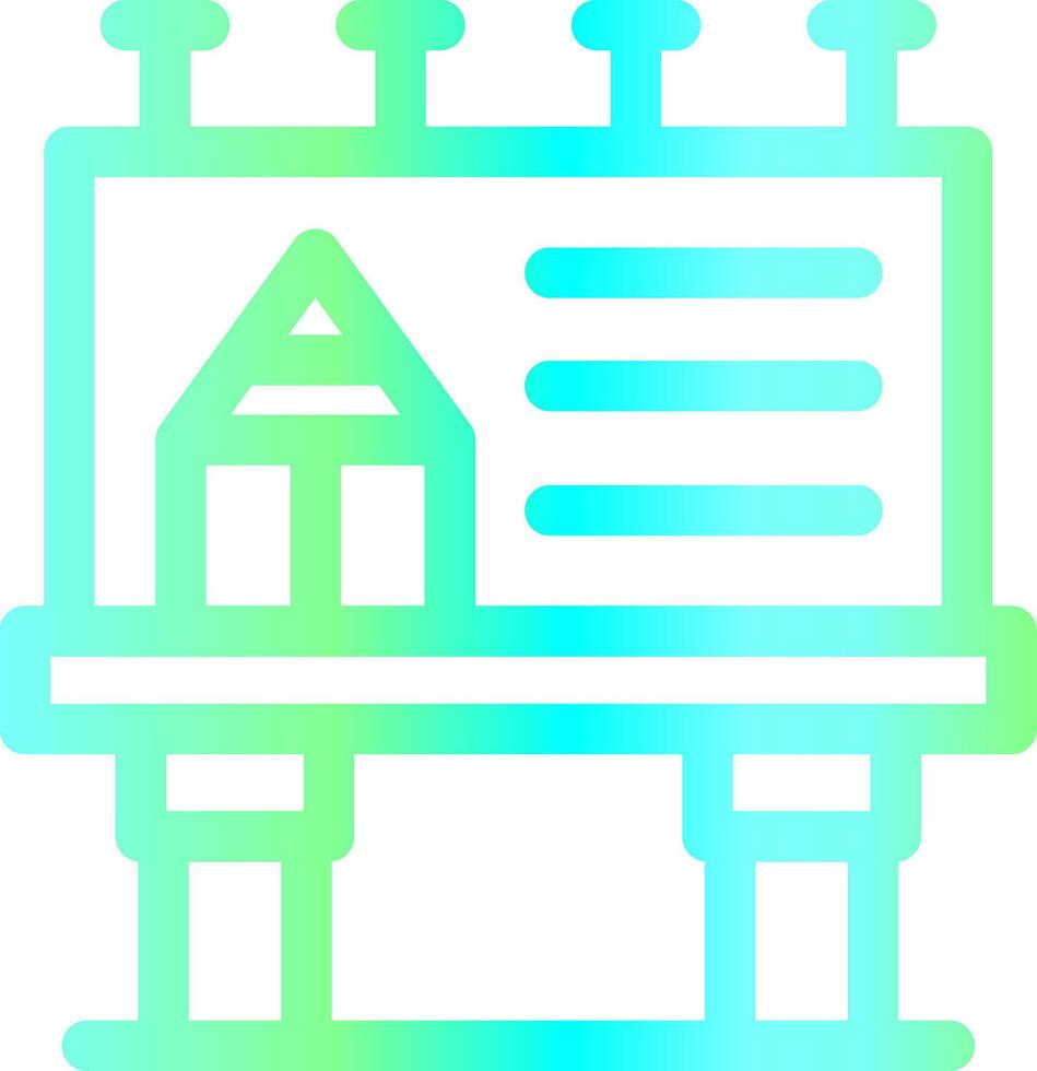 Line Blue Green Gradient Design vector