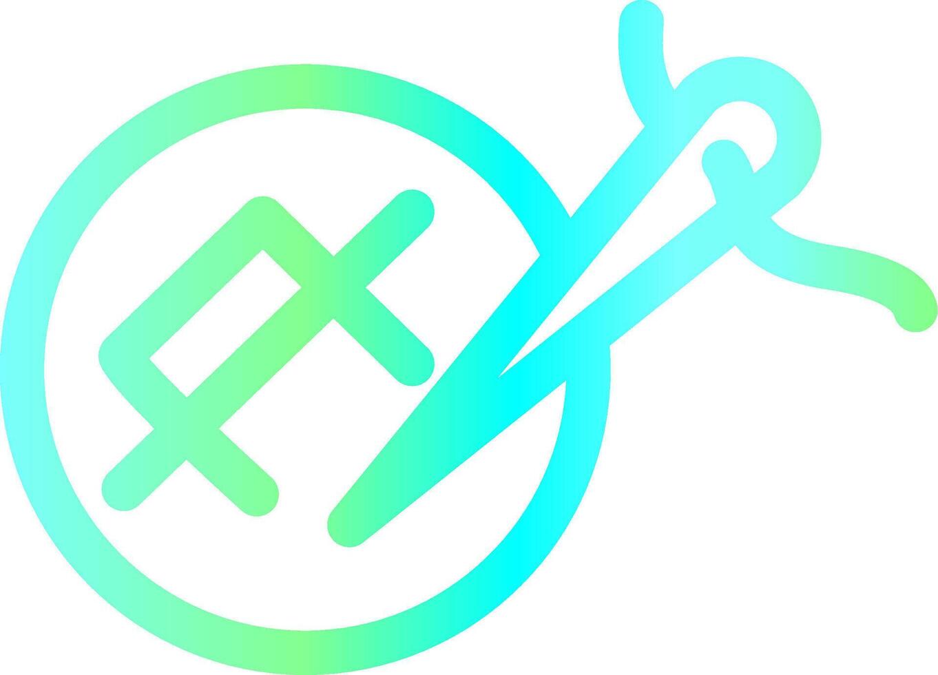 Embroidery Creative Icon Design vector