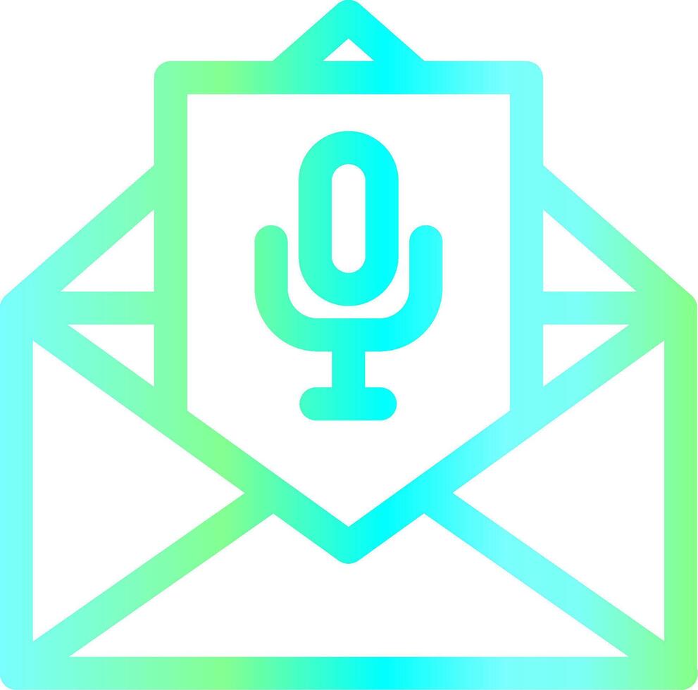 Voice Email Creative Icon Design vector