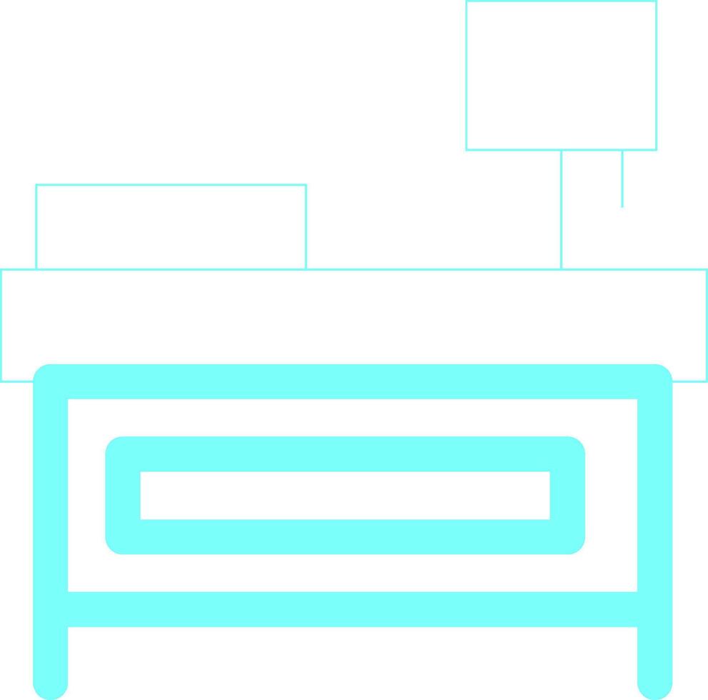 Bedside Table Creative Icon Design vector