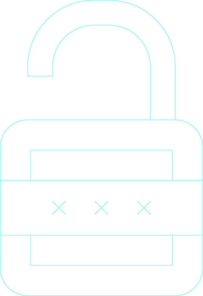 Lock Open Creative Icon Design vector