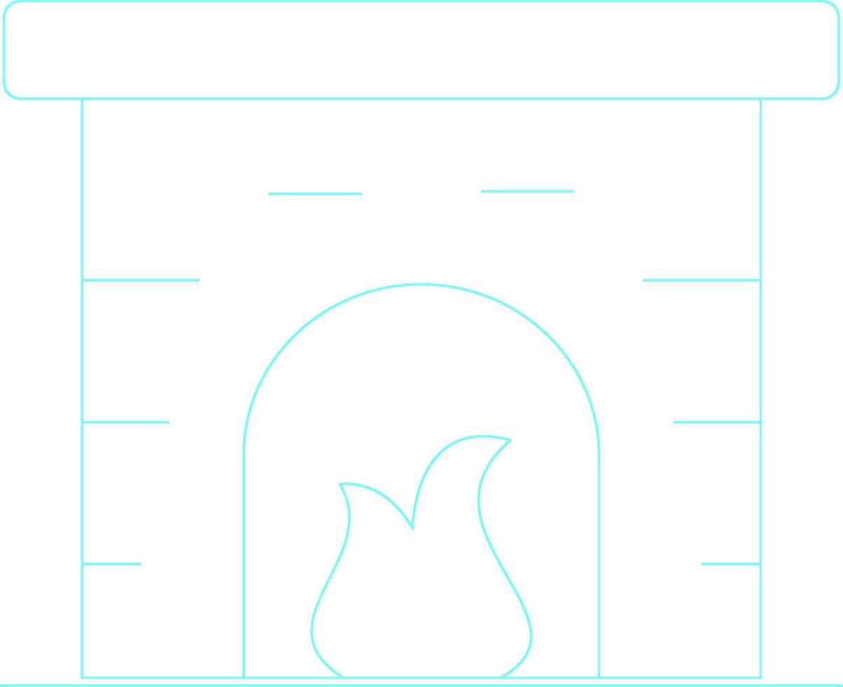 Fireplace Creative Icon Design vector