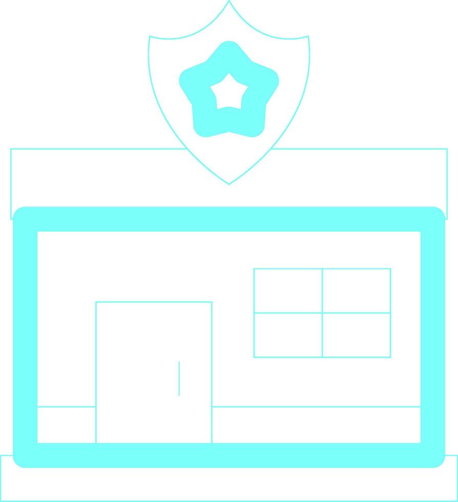 Police Station Creative Icon Design vector