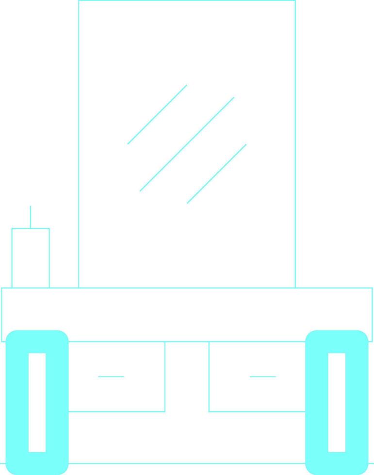 Dressing Table Creative Icon Design vector