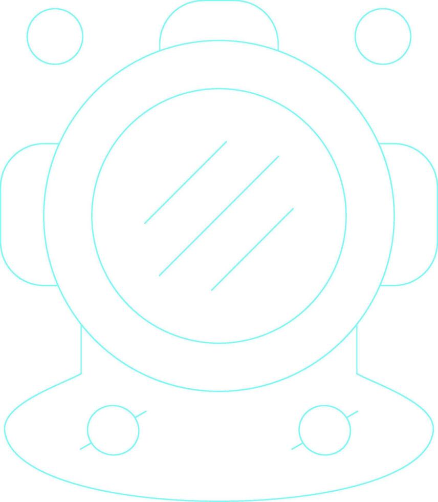 Diving Helmet Creative Icon Design vector