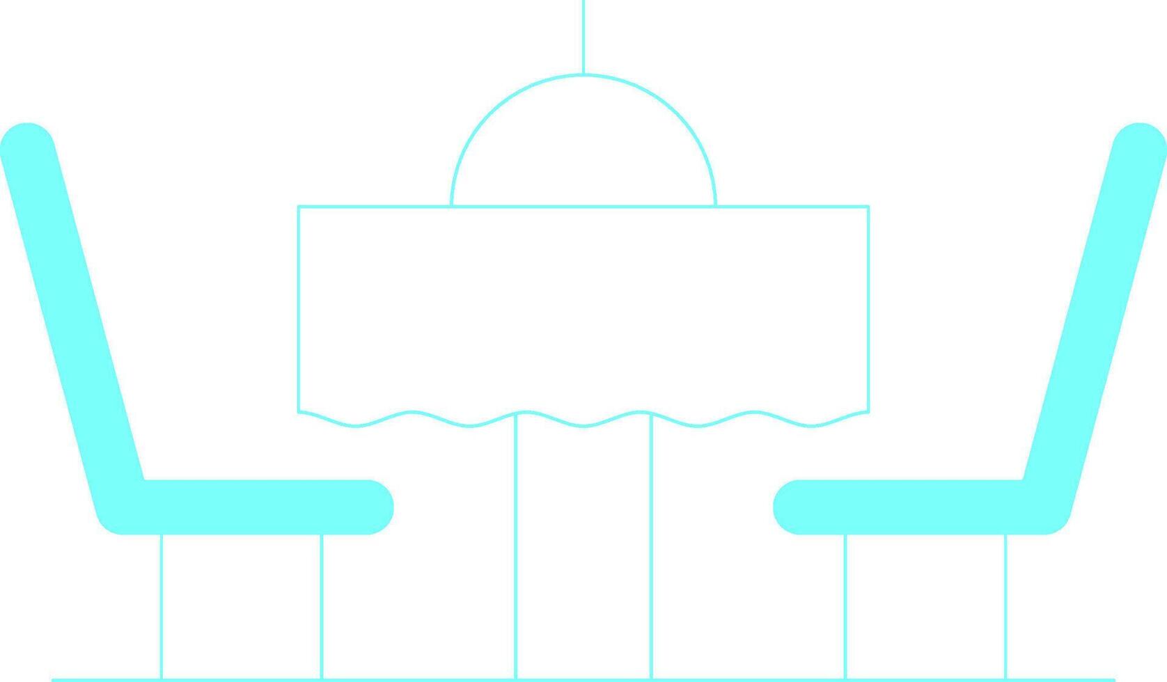 Dinner Table Creative Icon Design vector