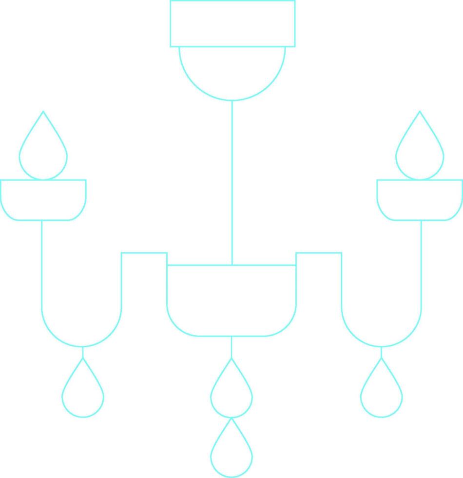 Chandelier Creative Icon Design vector