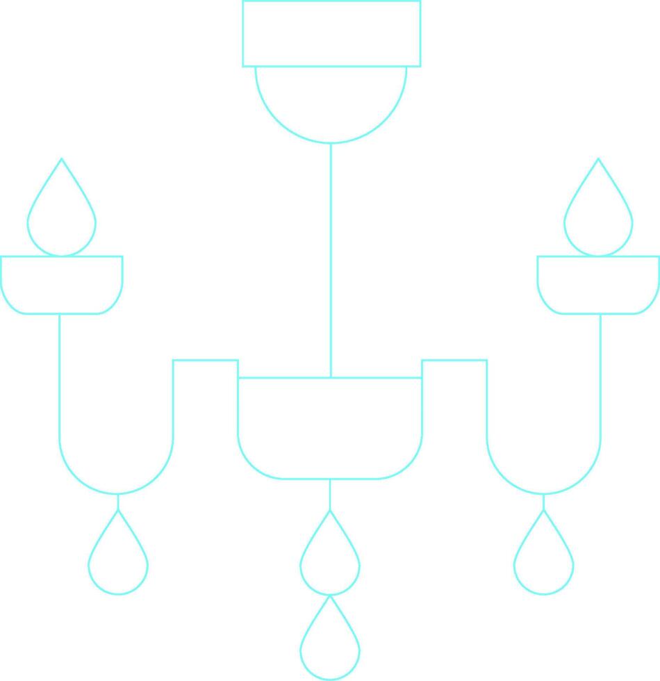 Chandelier Creative Icon Design vector