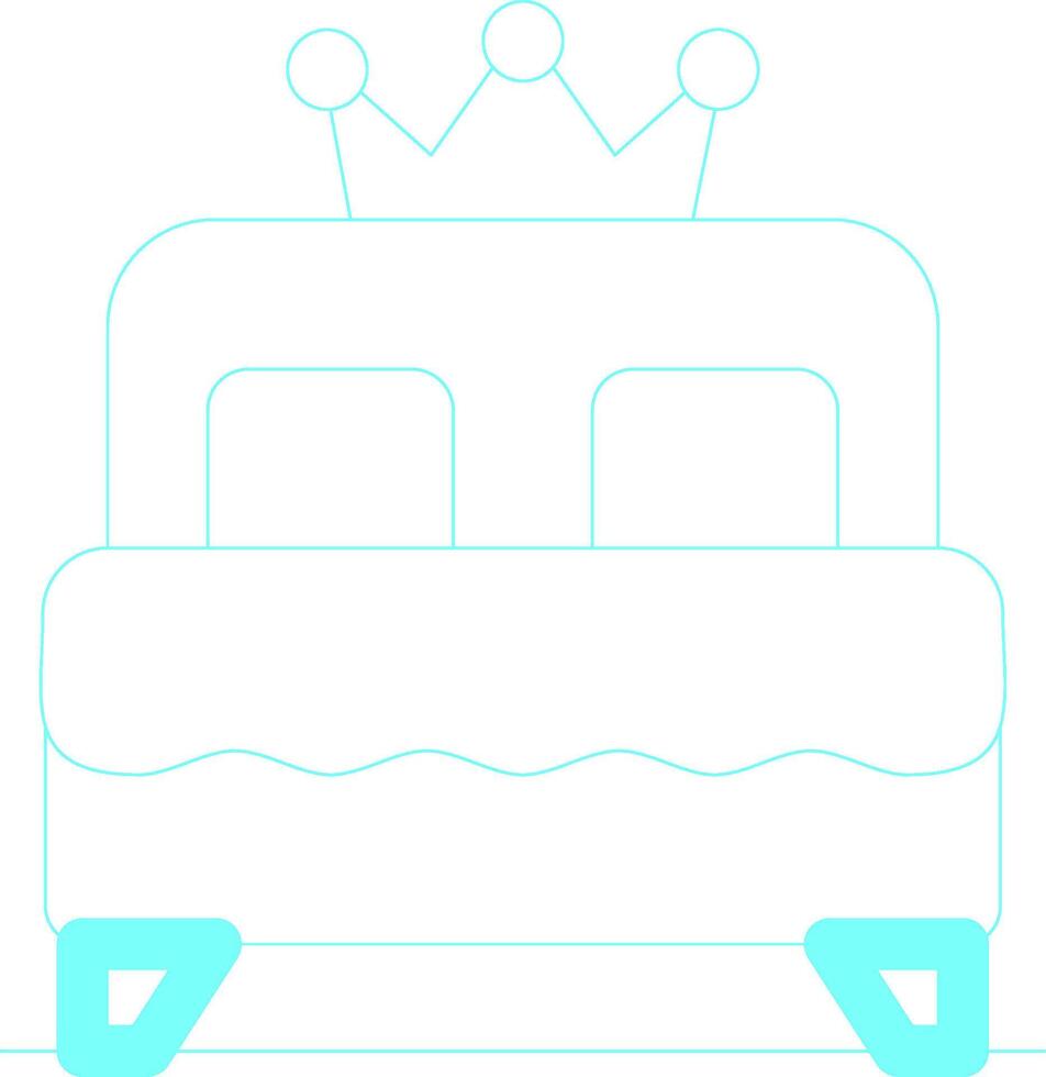 Double Bed Creative Icon Design vector
