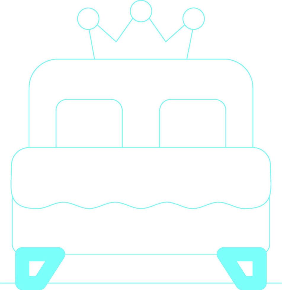 diseño de icono creativo de cama doble vector