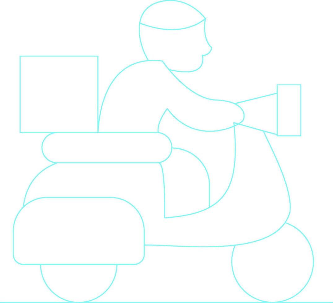 Delivery Bike Creative Icon Design vector